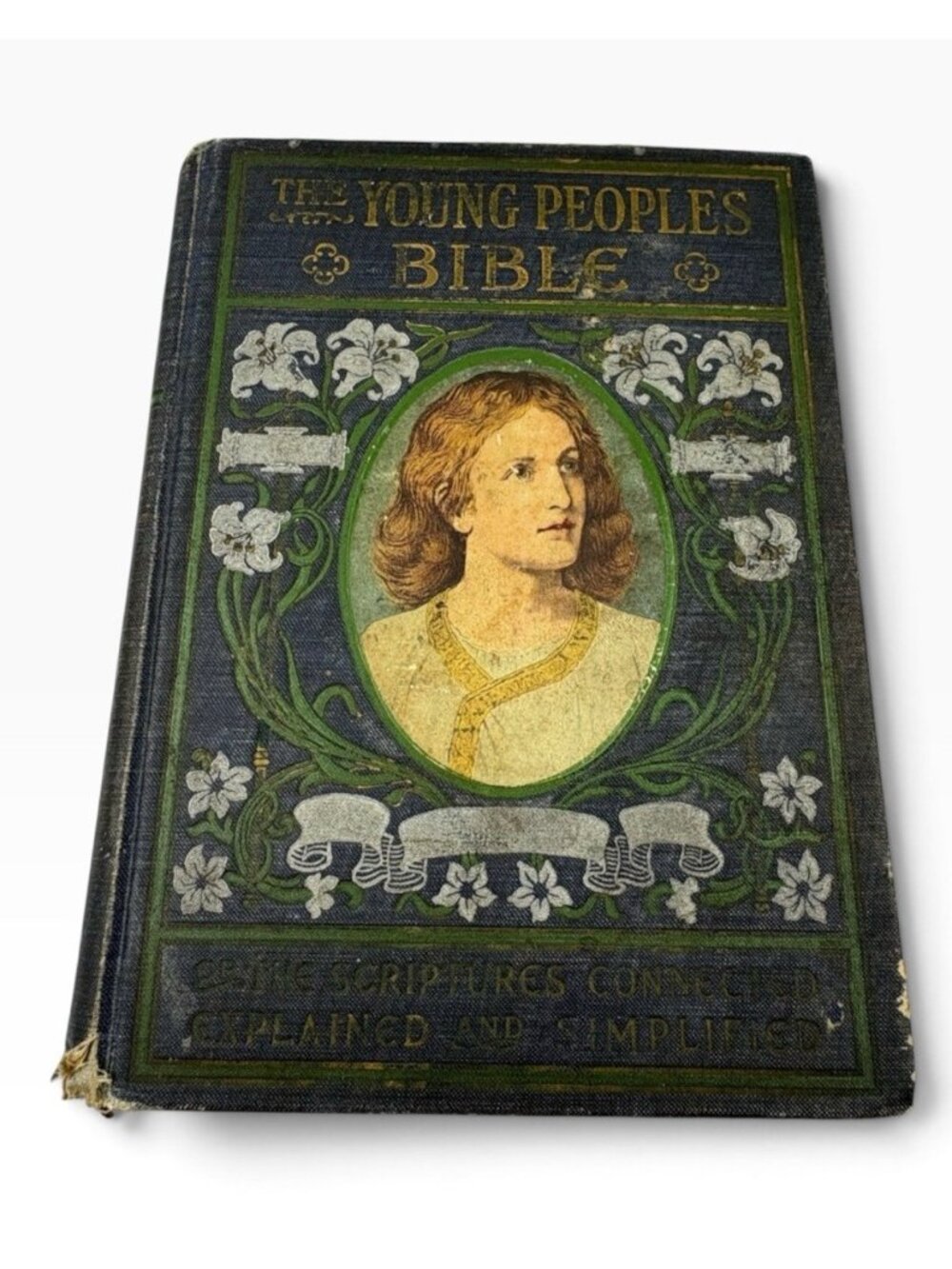 -Antique 1900 The Young Peoples Bible Scriptures Connected Explained Simplified